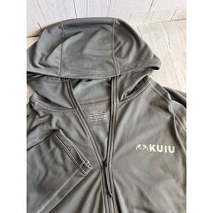 Kuiu Mens Gray Fleece Lined Quarter Zip Hoodie Pullover Size XL